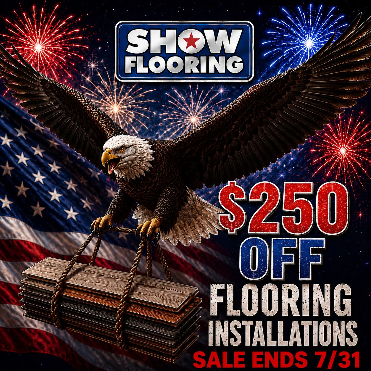 Show Flooring Facebook ad