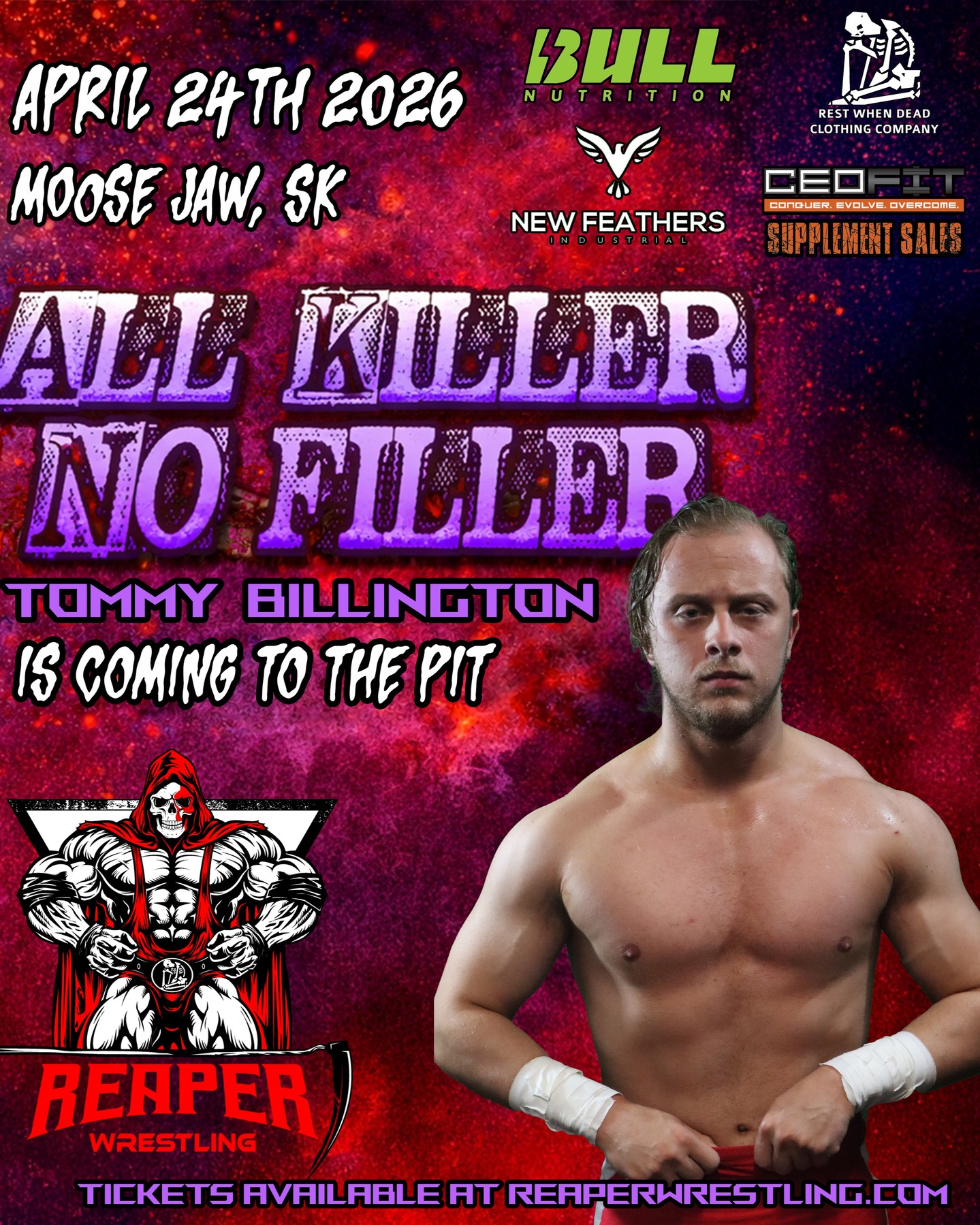 Reaper Wrestling Facebook ad