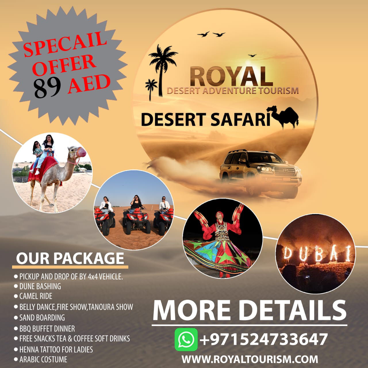 Royal Tourism & Dsert Safari Facebook ad: Join us!