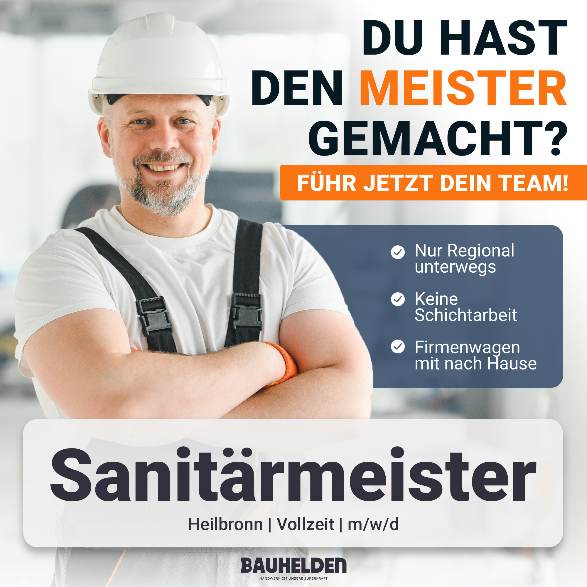 JobPortal24 Facebook ad: Werde unser Sanitärmeister! (m/w/d)
