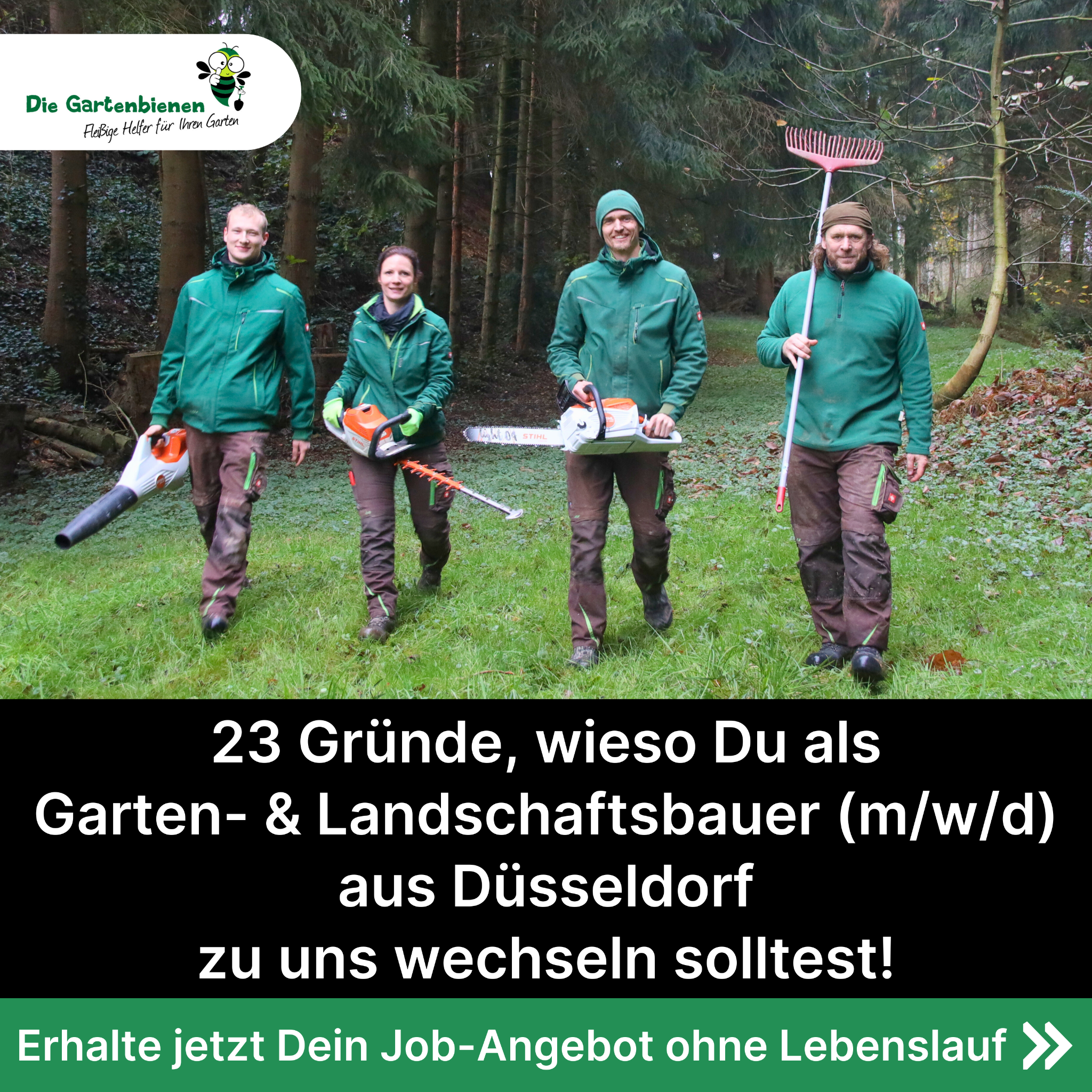 Candidate Flow Jobs Galabau Facebook ad: Du möchtest ein unwiderstehliches Job-Angebot?