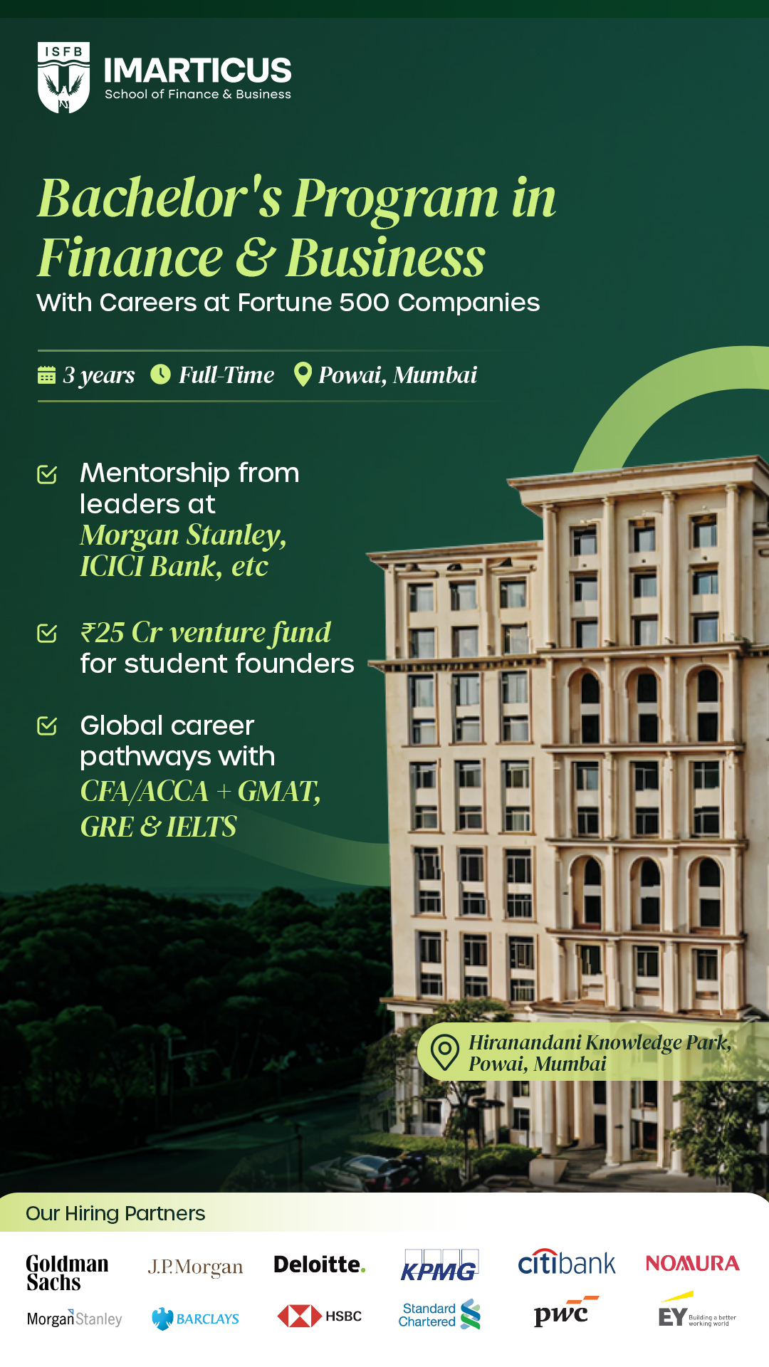 Imarticus School of Finance & Business Facebook ad