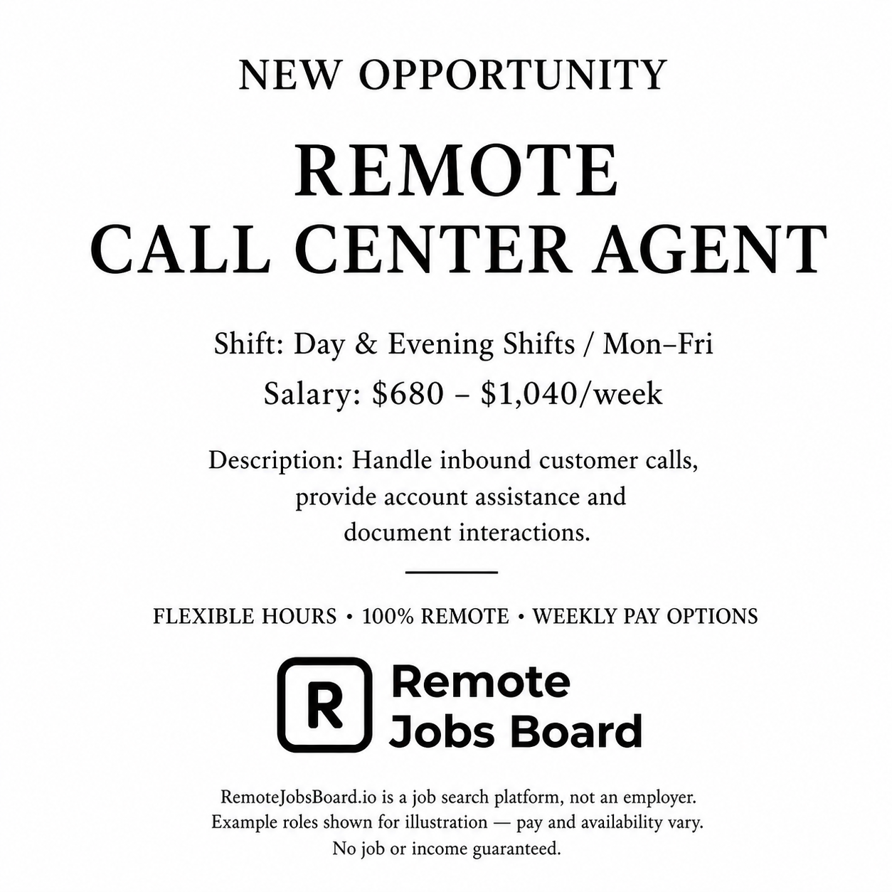 Remote Jobs Board - Work From Anywhere Facebook ad