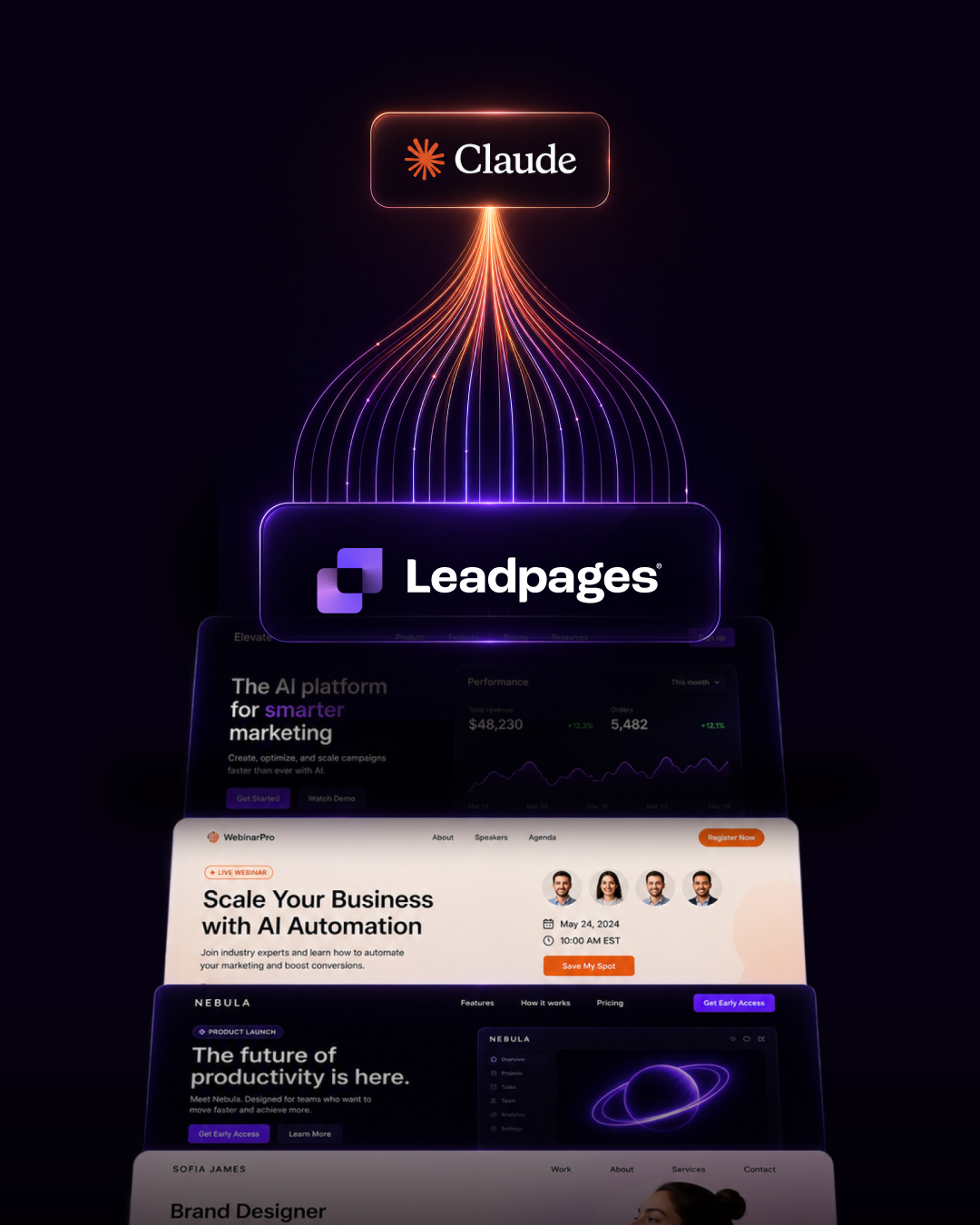 Leadpages Facebook ad: Your marketing stack is costing you conversions.