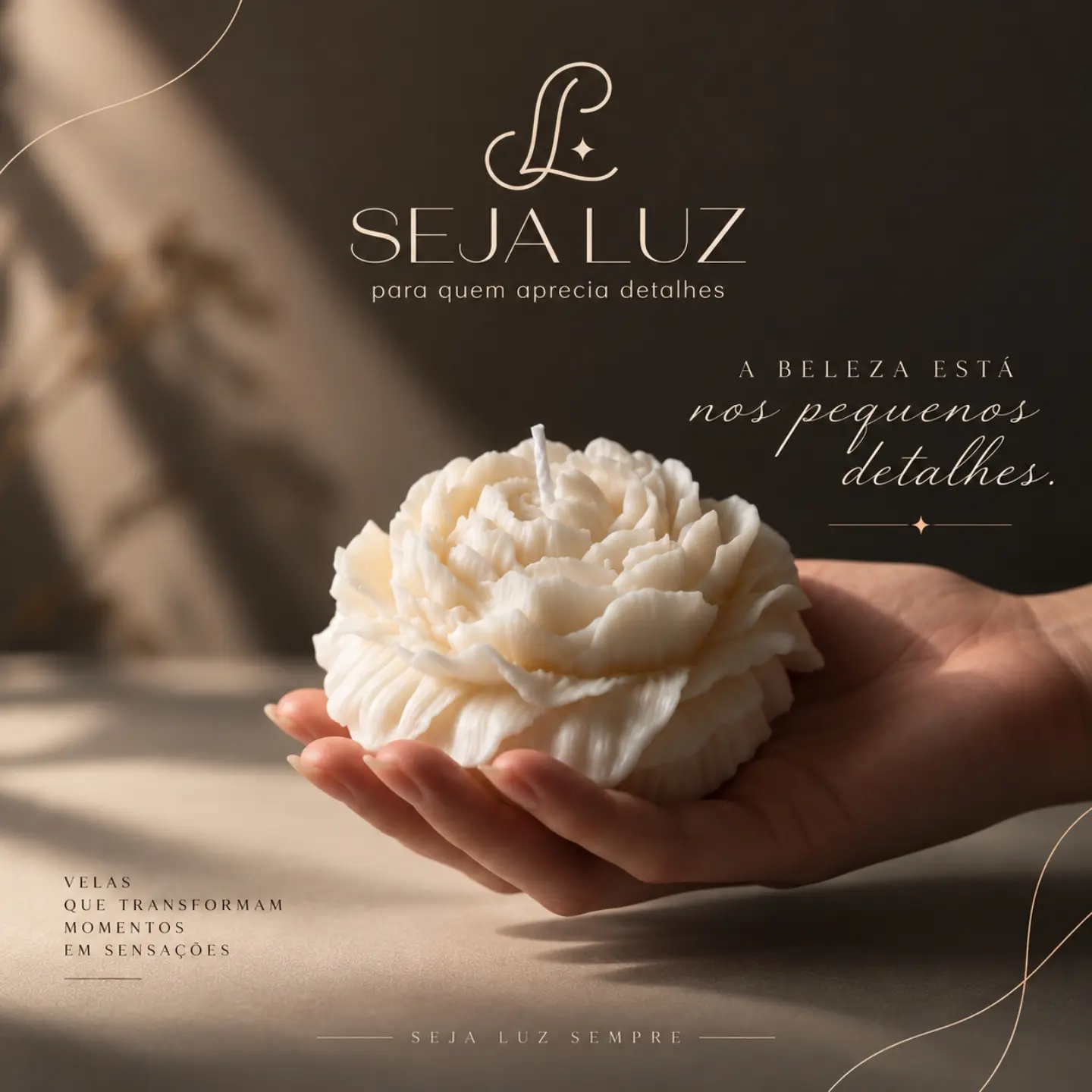sejaluz_velas_aromaticas Facebook ad: Elegância que transcende o tempo.
