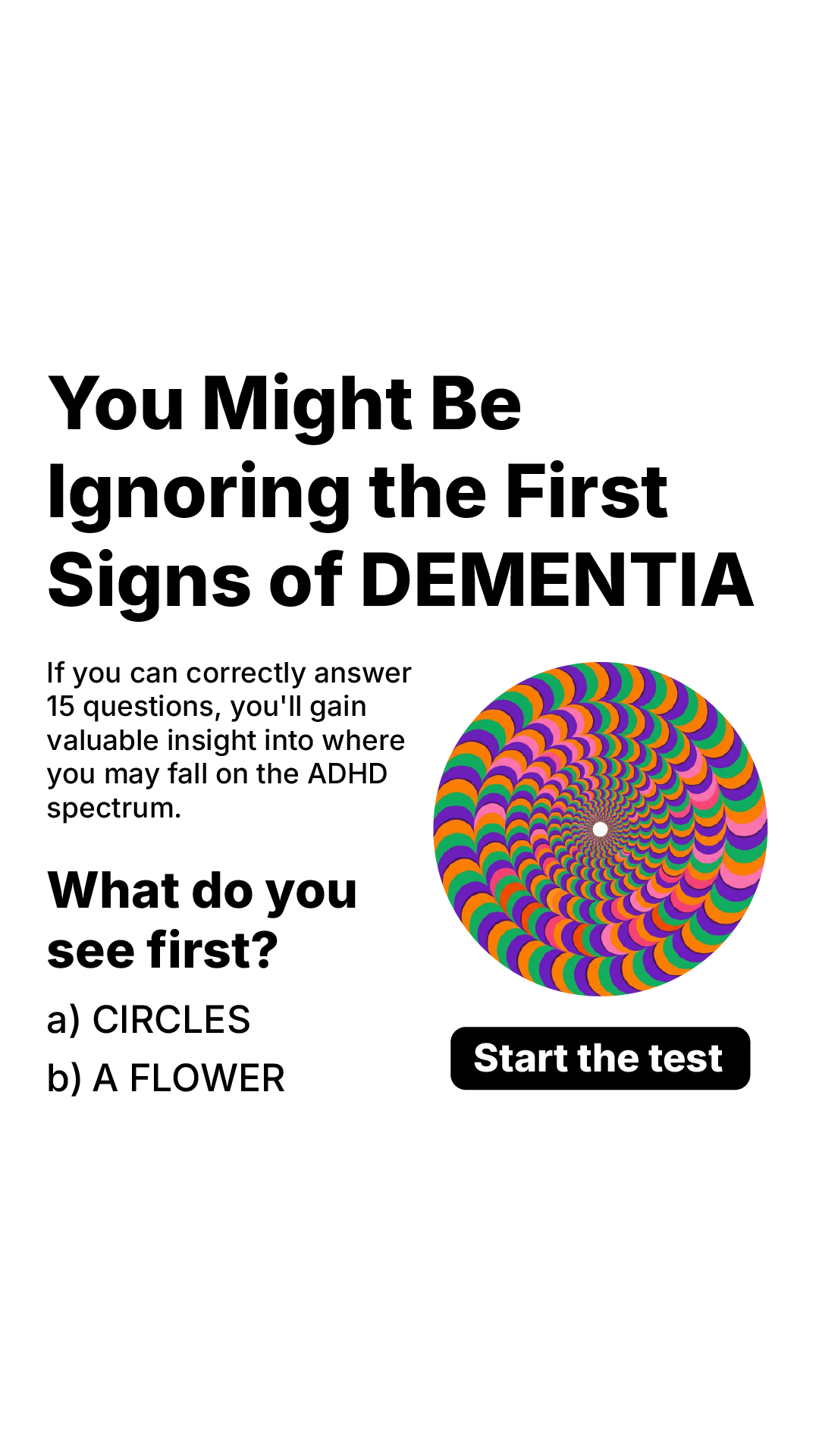 Brain Health Check Facebook ad