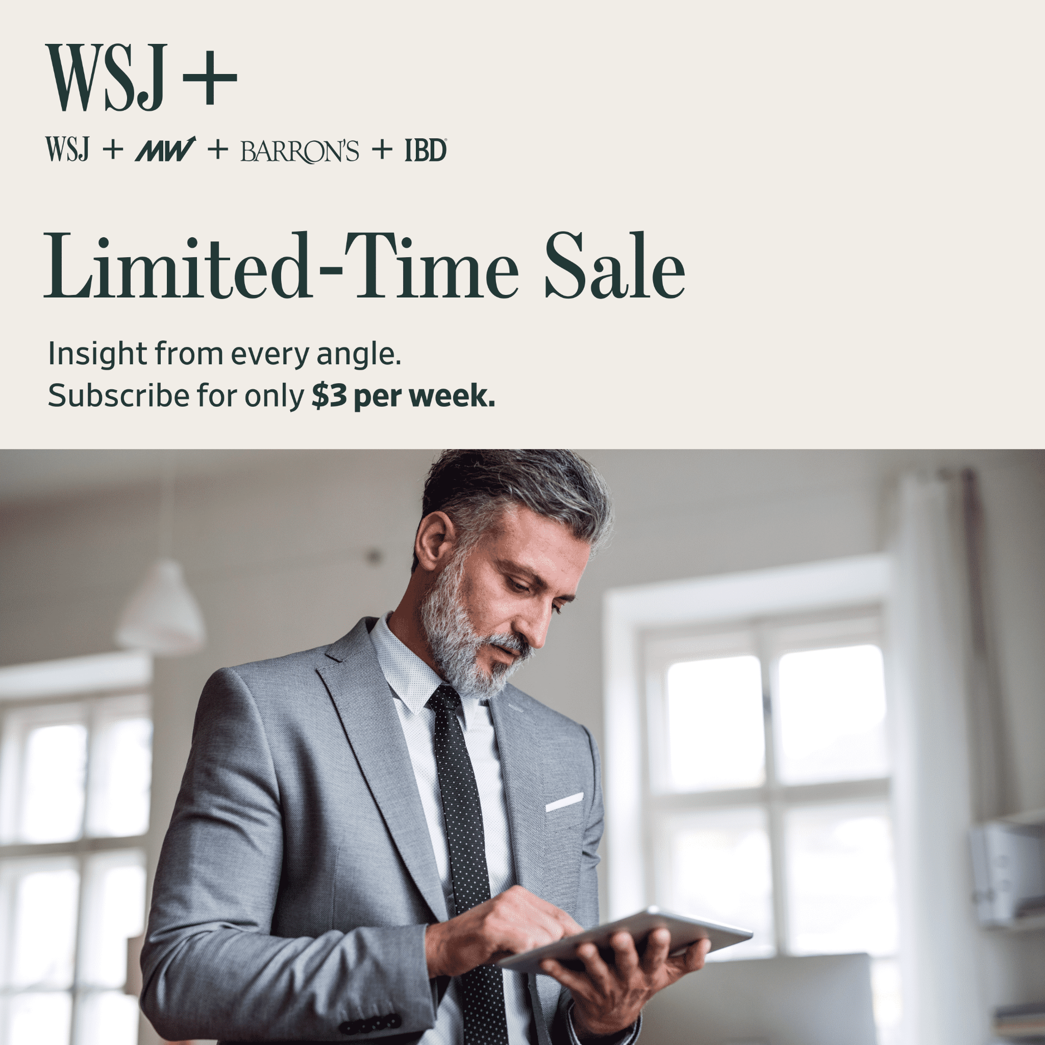 The Wall Street Journal Facebook ad