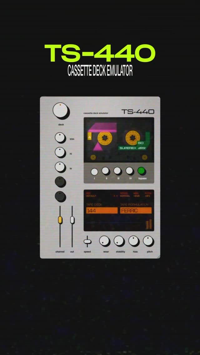 Superlunar Facebook ad: TS-440 is a cassette tape machine emulation that…
