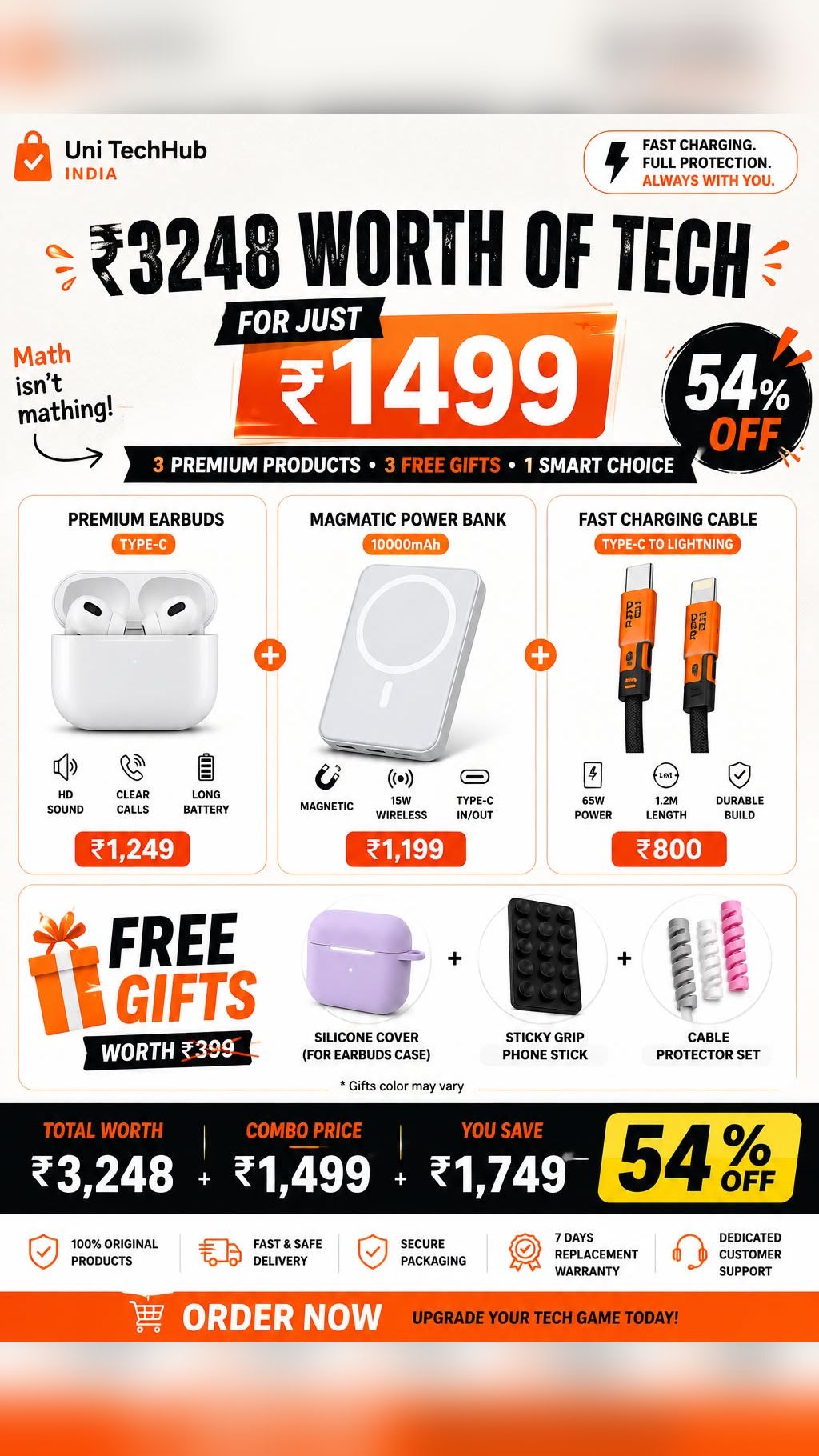 Uni hub india Facebook ad: Best Quality Combo at affordable price
