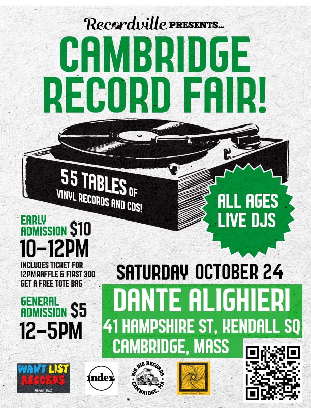 Recordville Record Fairs Facebook ad: Cambridge Record Fair Fall 2026