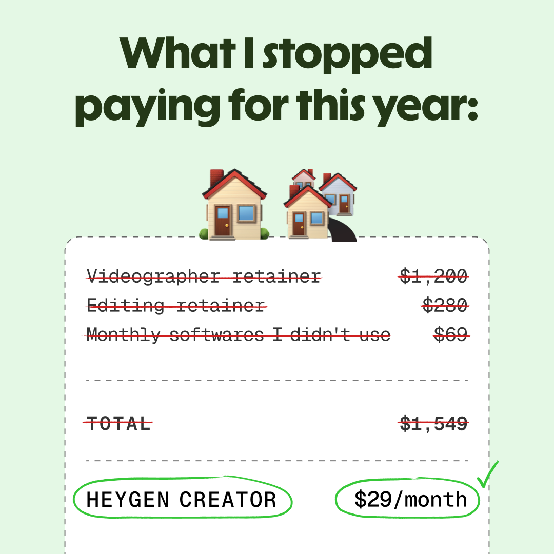 HeyGen Facebook ad: HeyGen for Real Estate