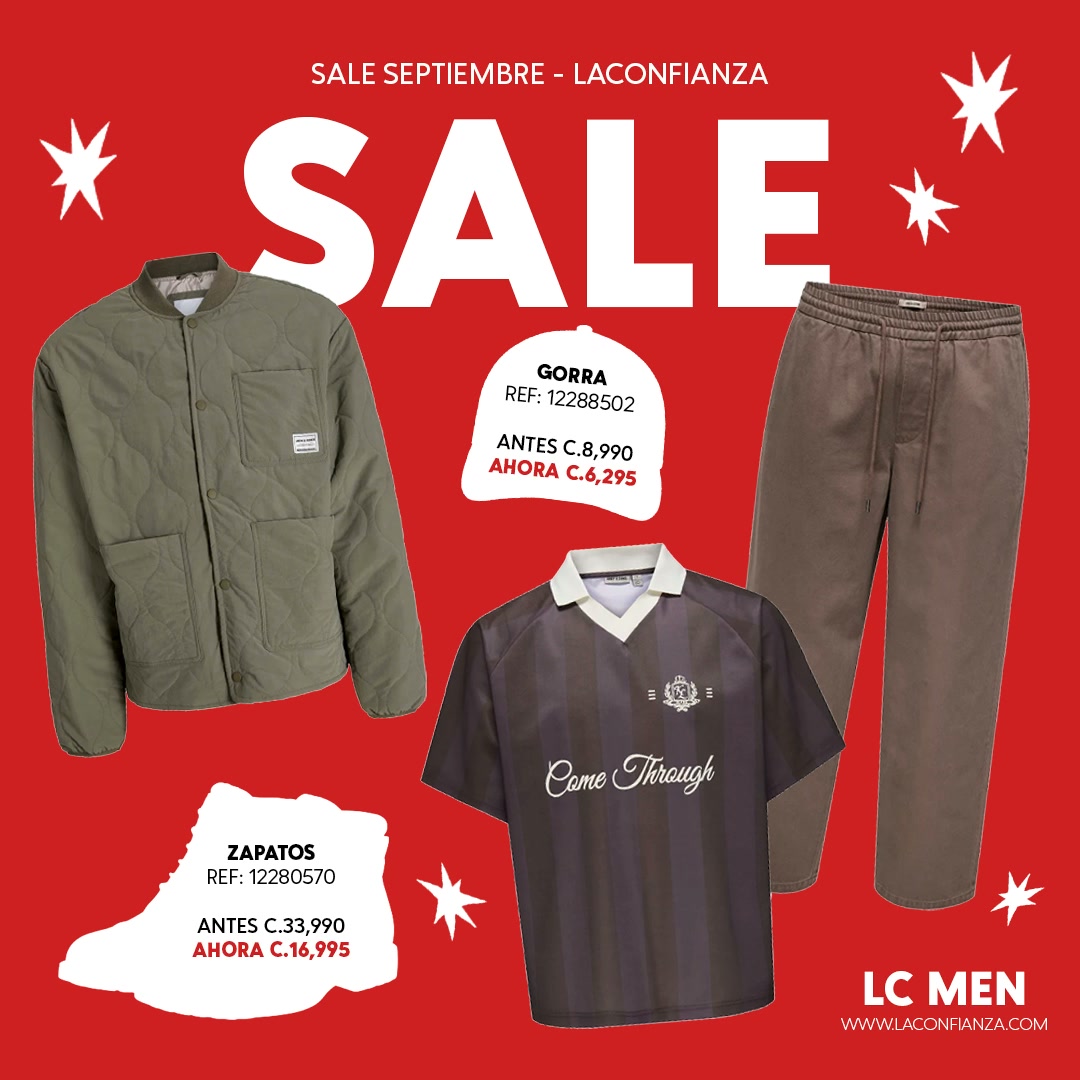 LC.men Facebook ad: Hasta 70% OFF.