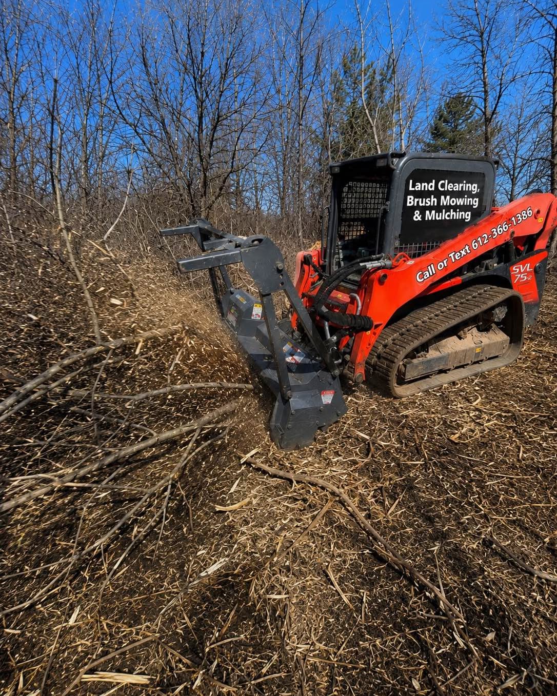 Val Sharik Facebook ad: Brush Mulching & Mowing For Sale