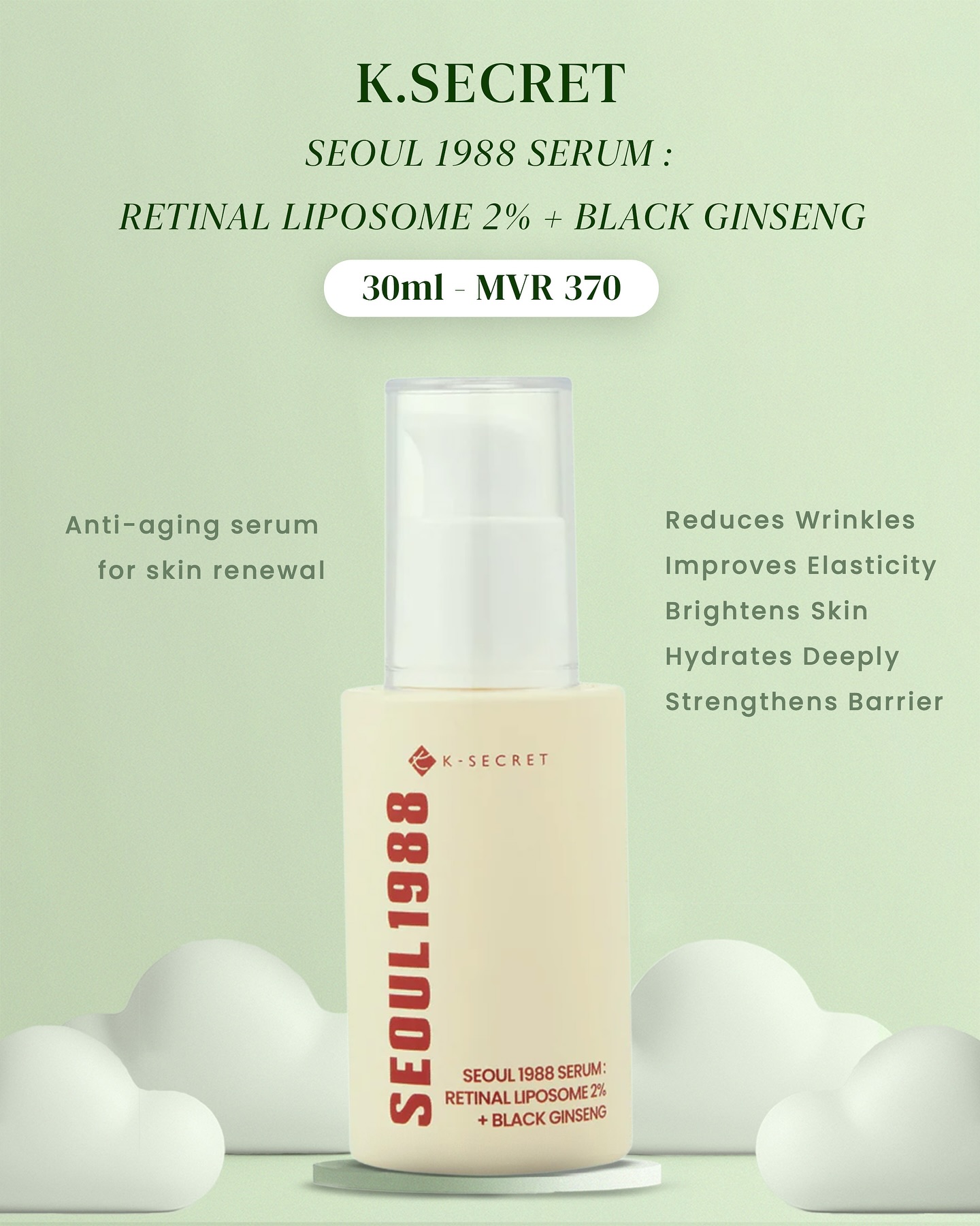 The Skin Kit Facebook ad: KSECRET Seoul 1988 Serum: Retinal Liposome 2% +…