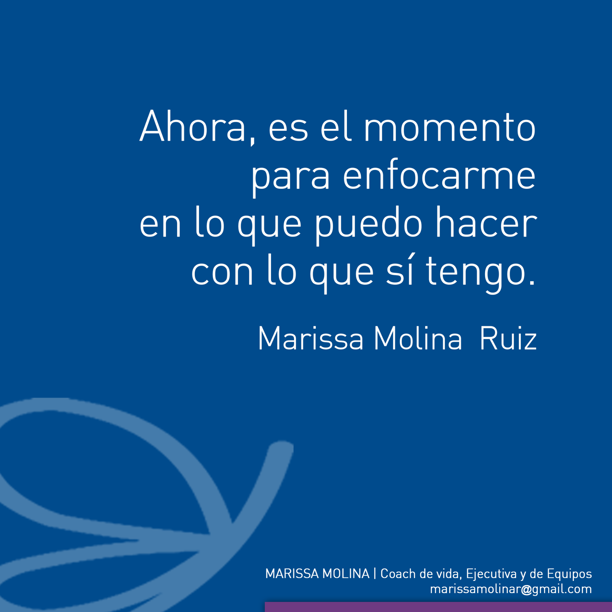 Coach Marissa Molina Facebook ad: Me dedico a despertar el autoliderazgo de las…