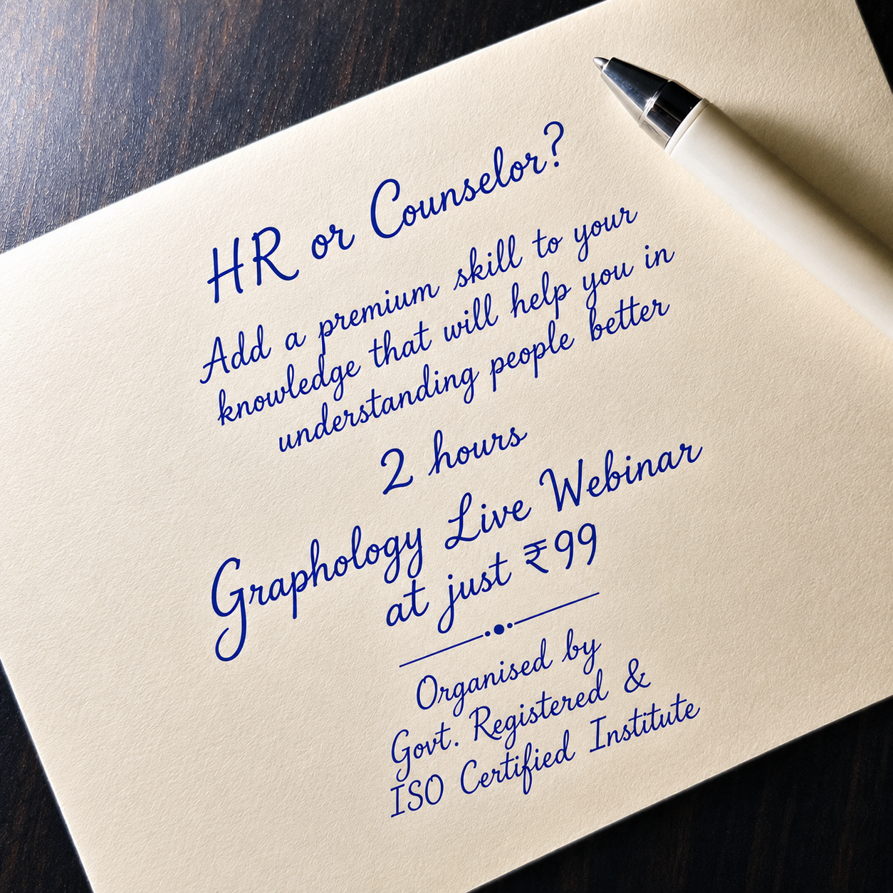 All India Institute of Occult Science Facebook ad: Learn Graphology from India's Top Faculty