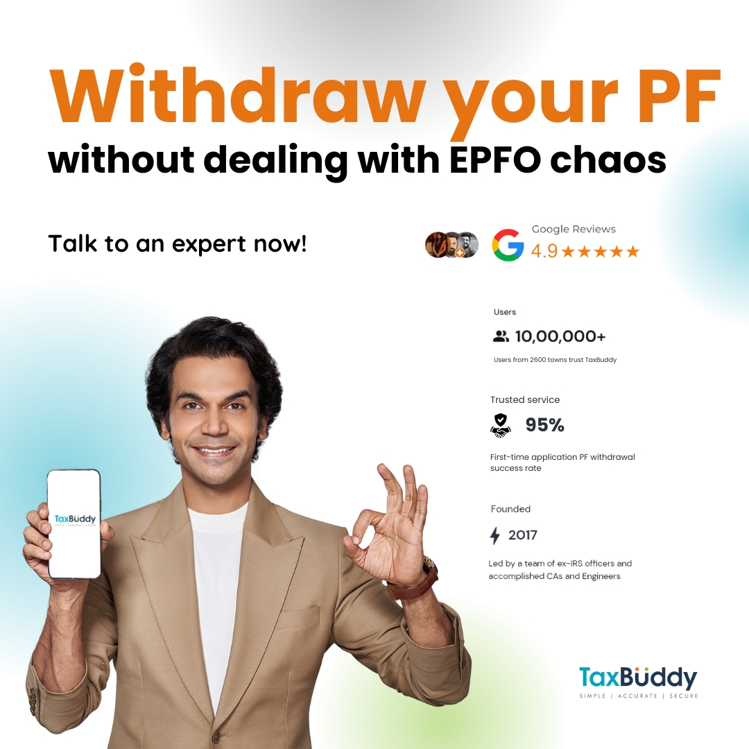 TaxBuddy Facebook ad: Withdraw your PF without dealing with EPFO chaos