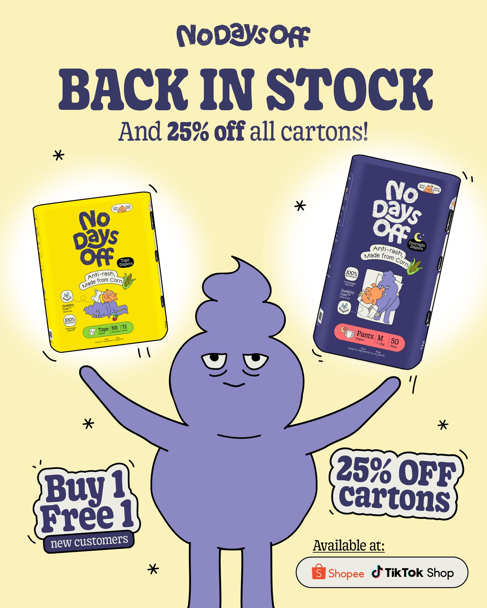 No Days Off Diapers Singapore Facebook ad