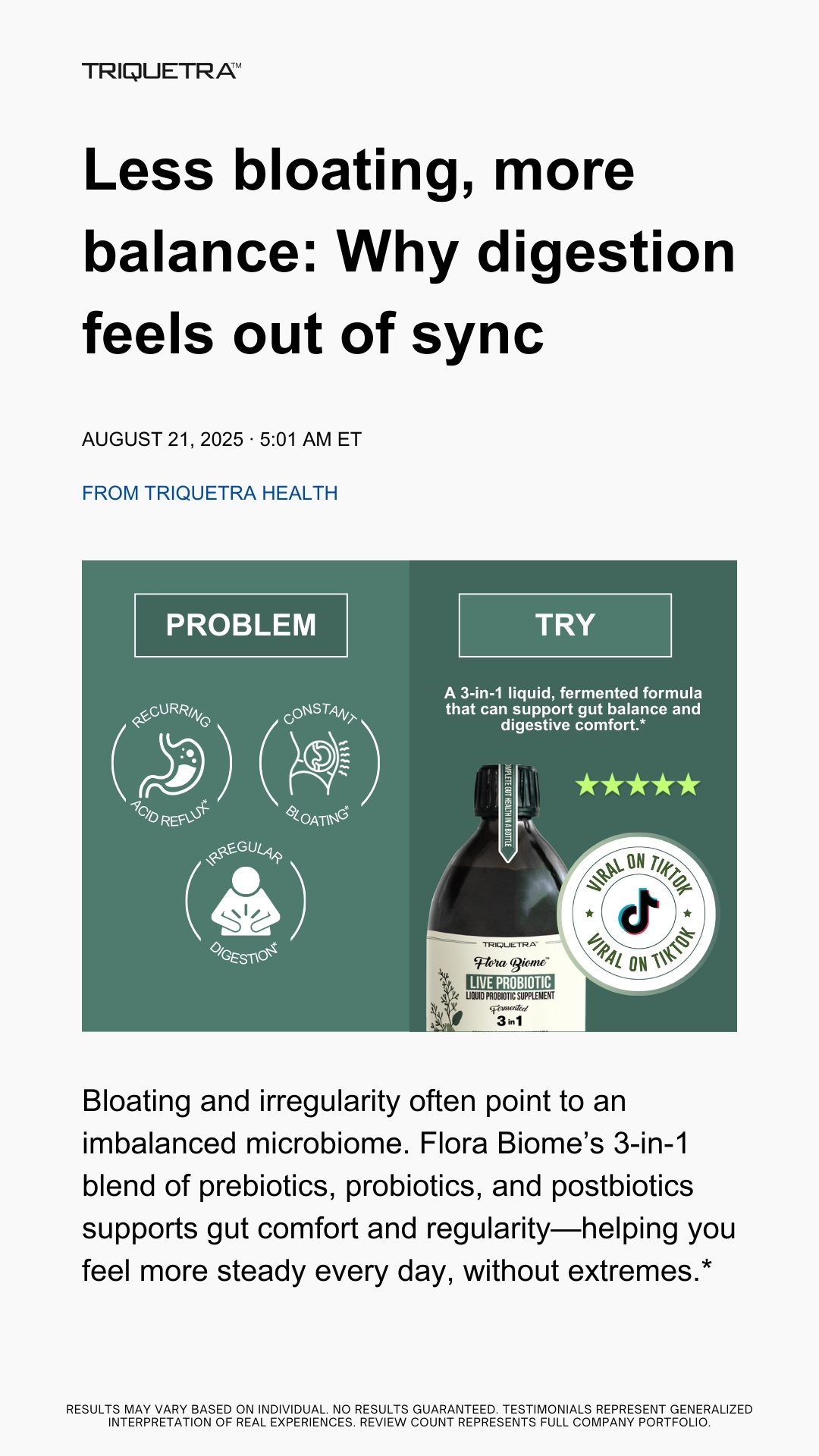 Triquetra Health Facebook ad