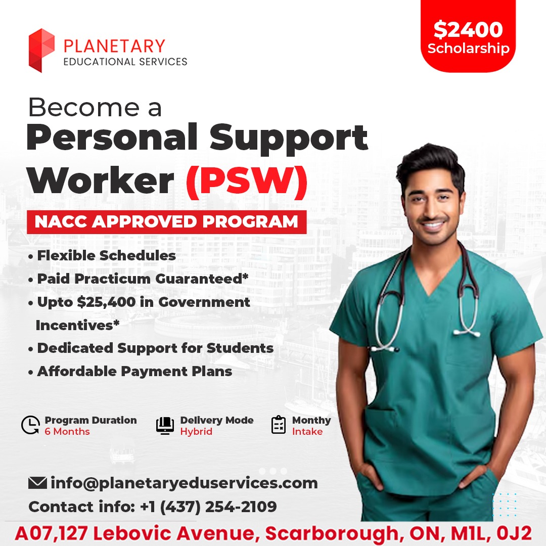 Planetary Educational Services Facebook ad: Step into a rewarding healthcare career as a…