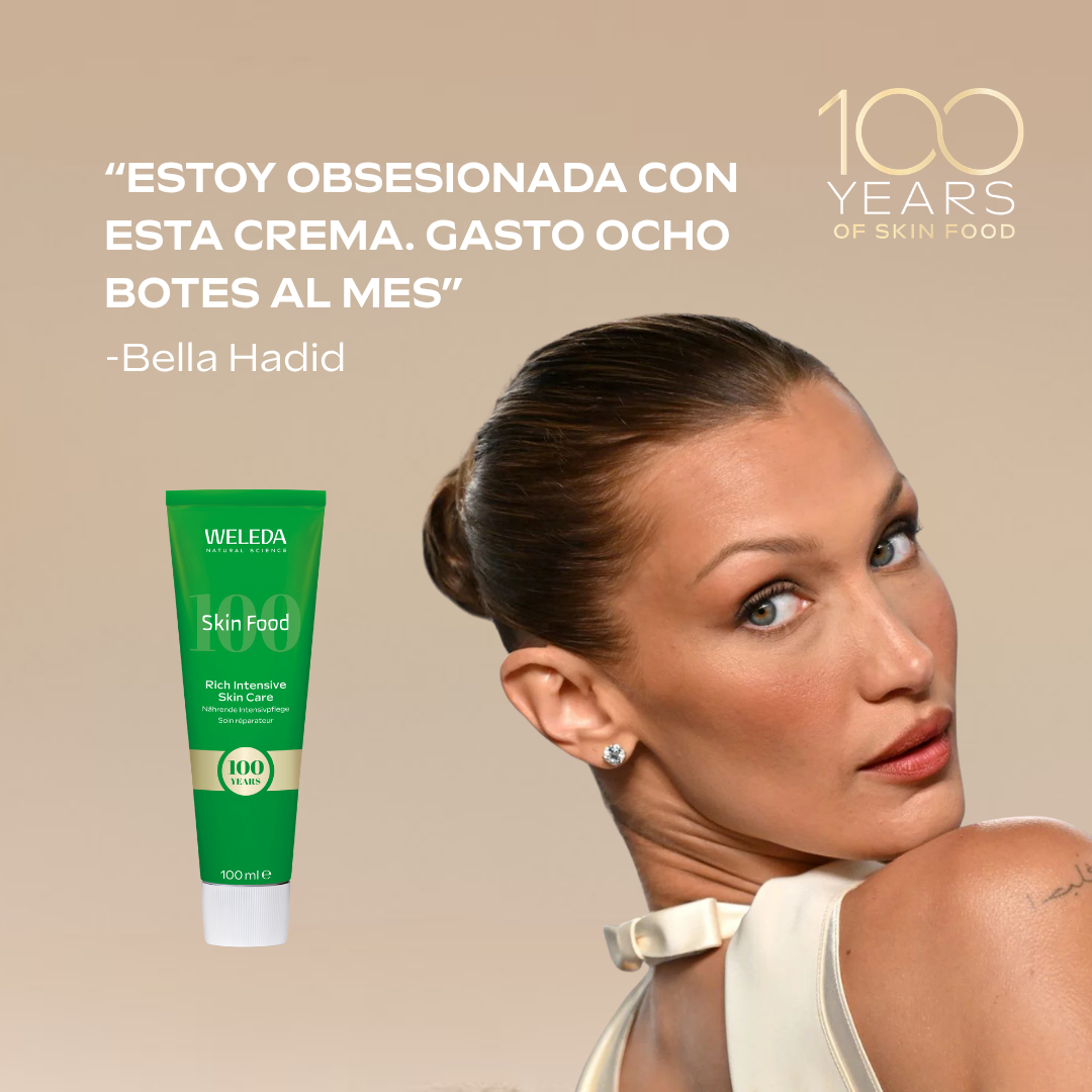 Weleda Facebook ad: 100 años. 1 crema. Millones de fans.