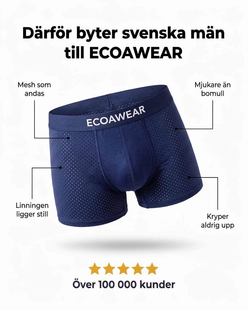 Ecoawear Komfort Facebook ad: SISTA CHANSEN: Köp 5, få 7 GRATIS.