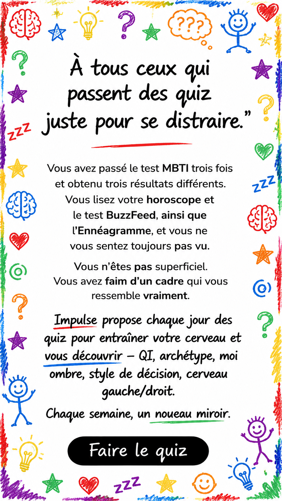 Impulse: Brain Training & Self-Discovery Facebook ad