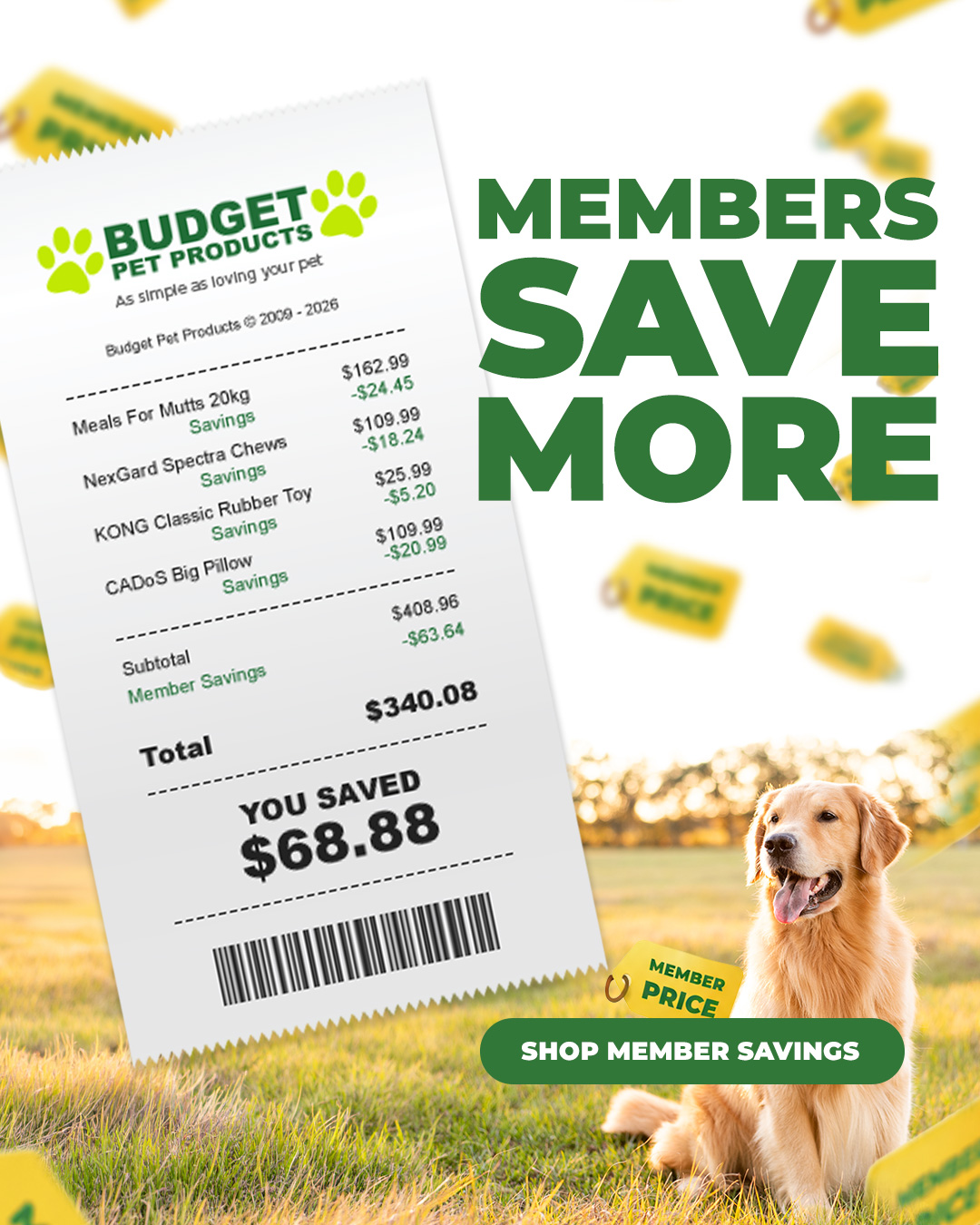 Budget Pet Products Facebook ad