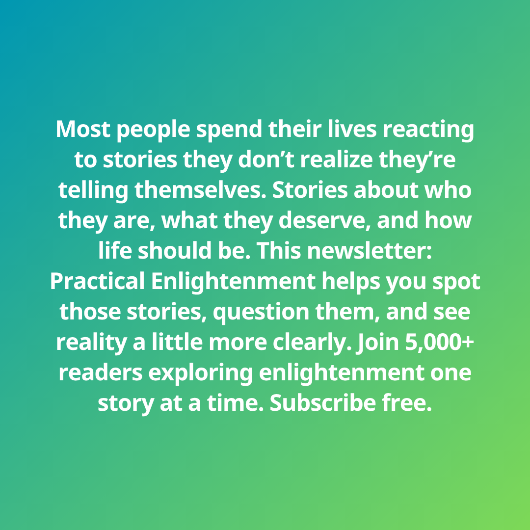 Practical Enlightenment Facebook ad: See Beyond the Stories