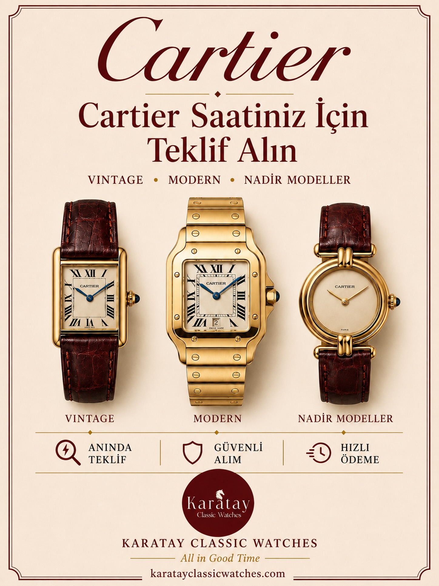 Karatay classic watches Facebook ad