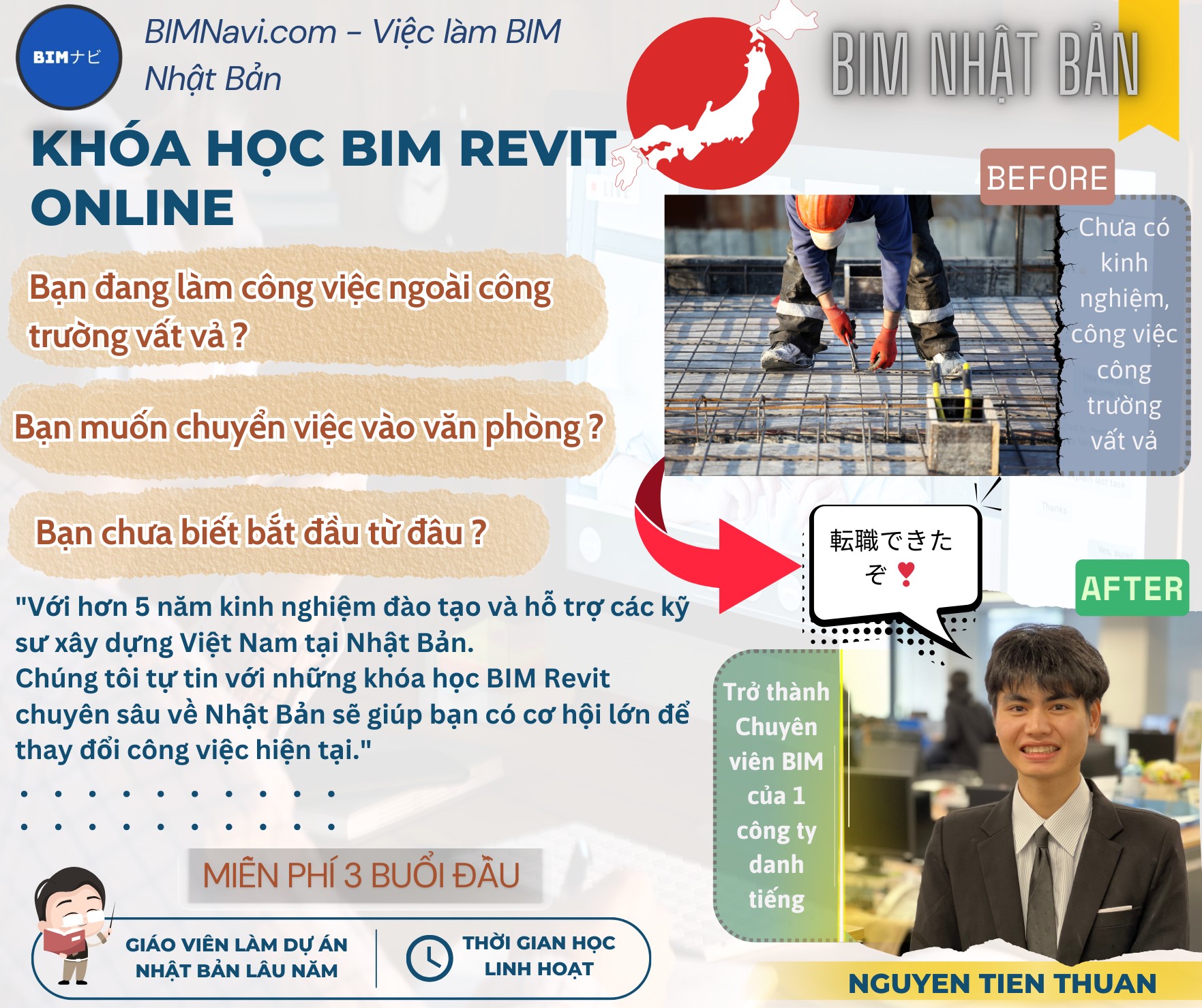BIMNavi.com - Việc làm BIM Nhật Bản Facebook ad: THÔNG BÁO TUYỂN SINH KHÓA HỌC THỰC CHIẾN…