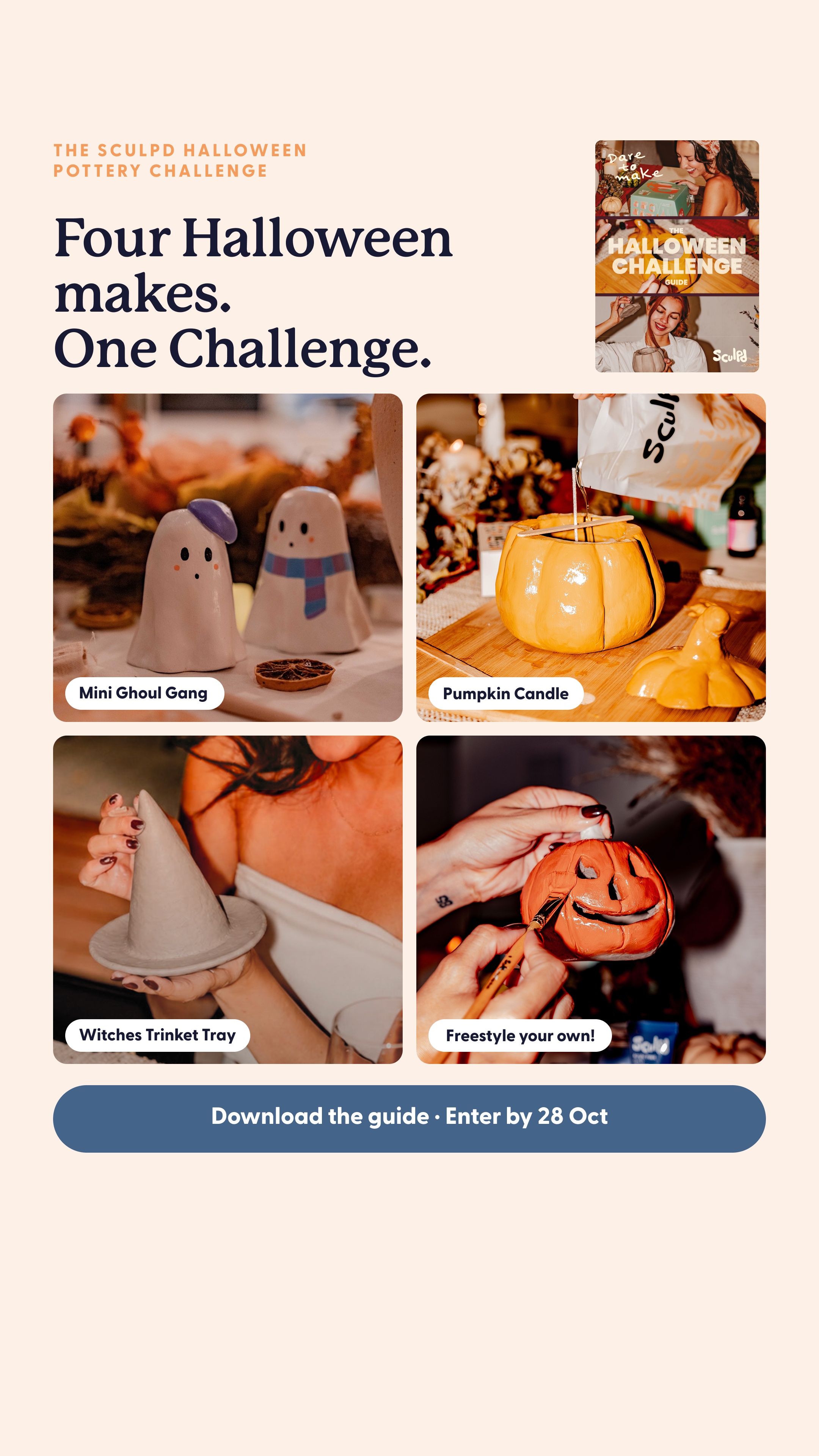 Sculpd Facebook ad: Four Makes, Free Guide
