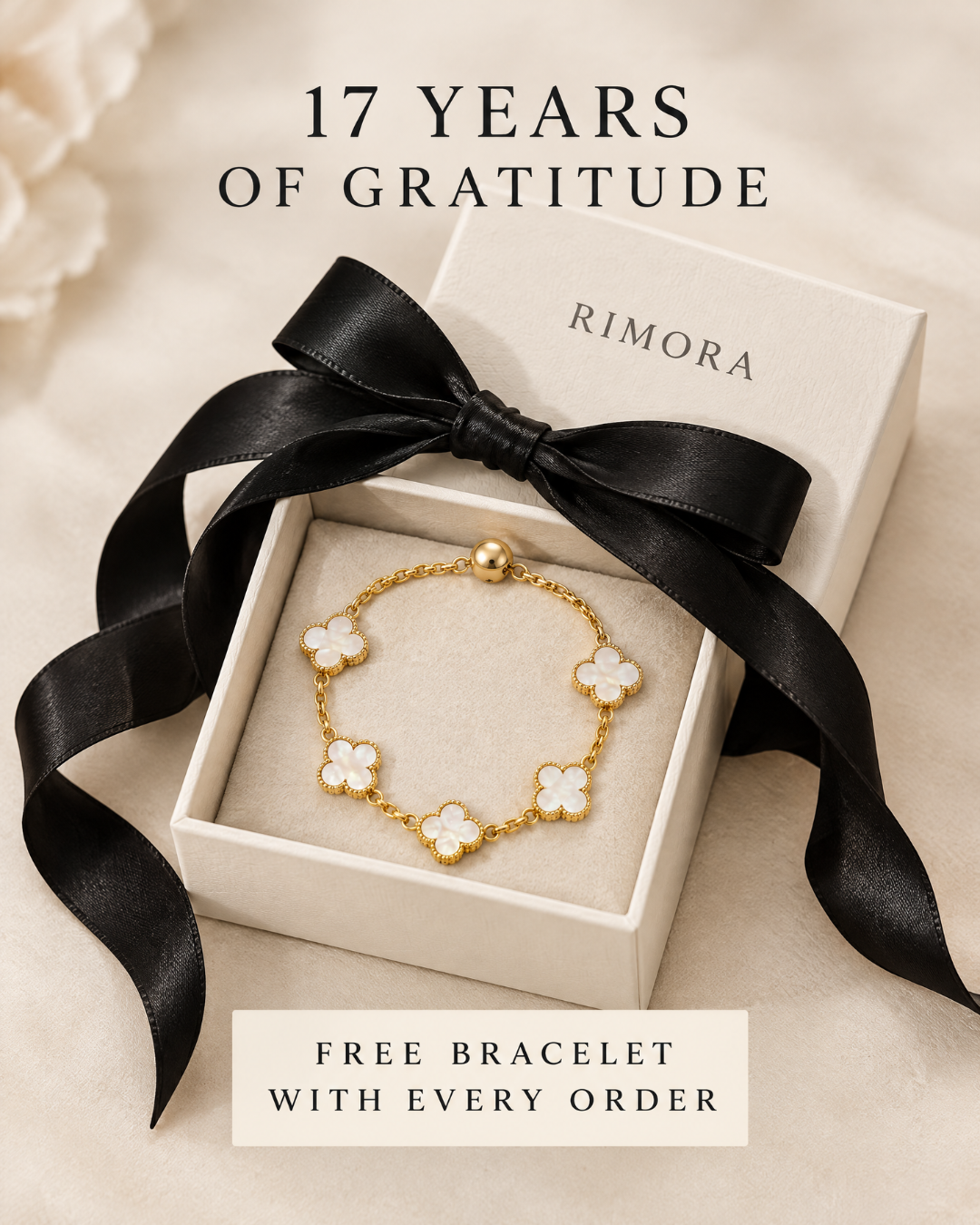 Rimora Facebook ad: FREE Mother Of Pearl Bracelet