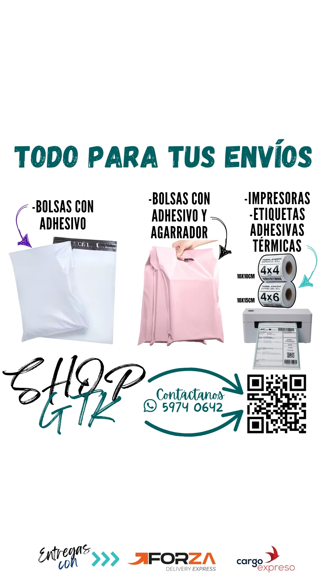 Shop GTK Facebook ad: TODO PARA TUS ENVÍOS