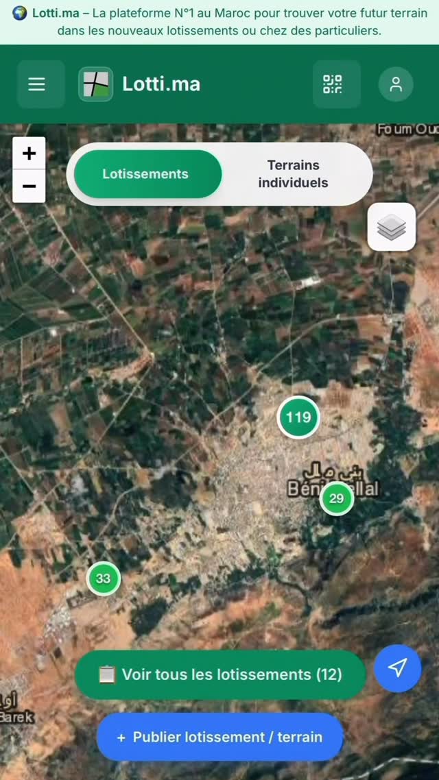 Lotti.ma Facebook ad: Lotti.ma, le Google Maps des terrains au Maroc.