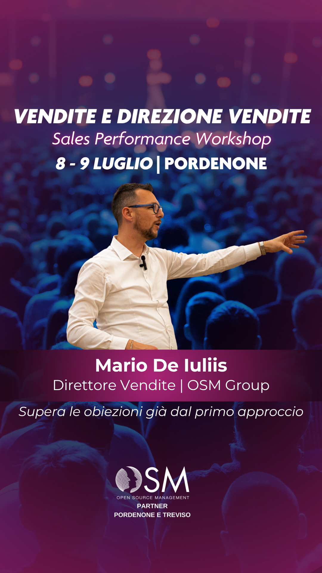 OSM Partner Pordenone Facebook ad: Sales Performance Workshop