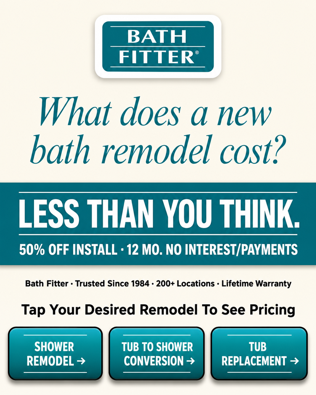Bath Fitter Facebook ad