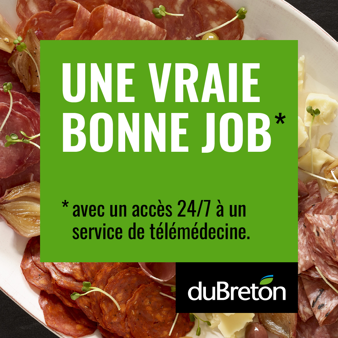 duBreton Facebook ad: À la recherche d’une VRAIE bonne job?