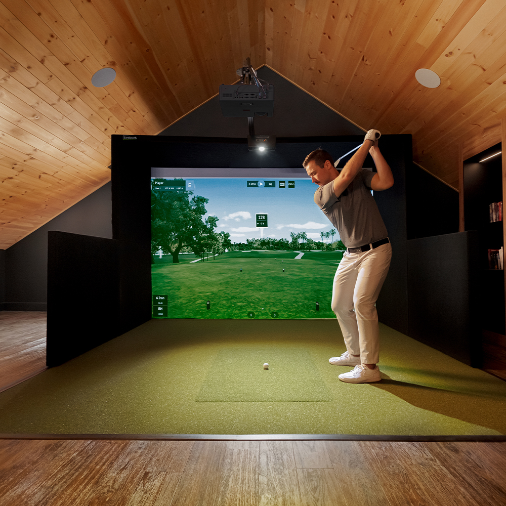 Alberta Golf Sim Facebook ad: Custom Golf Simulators Alberta - Residential & Commercial…