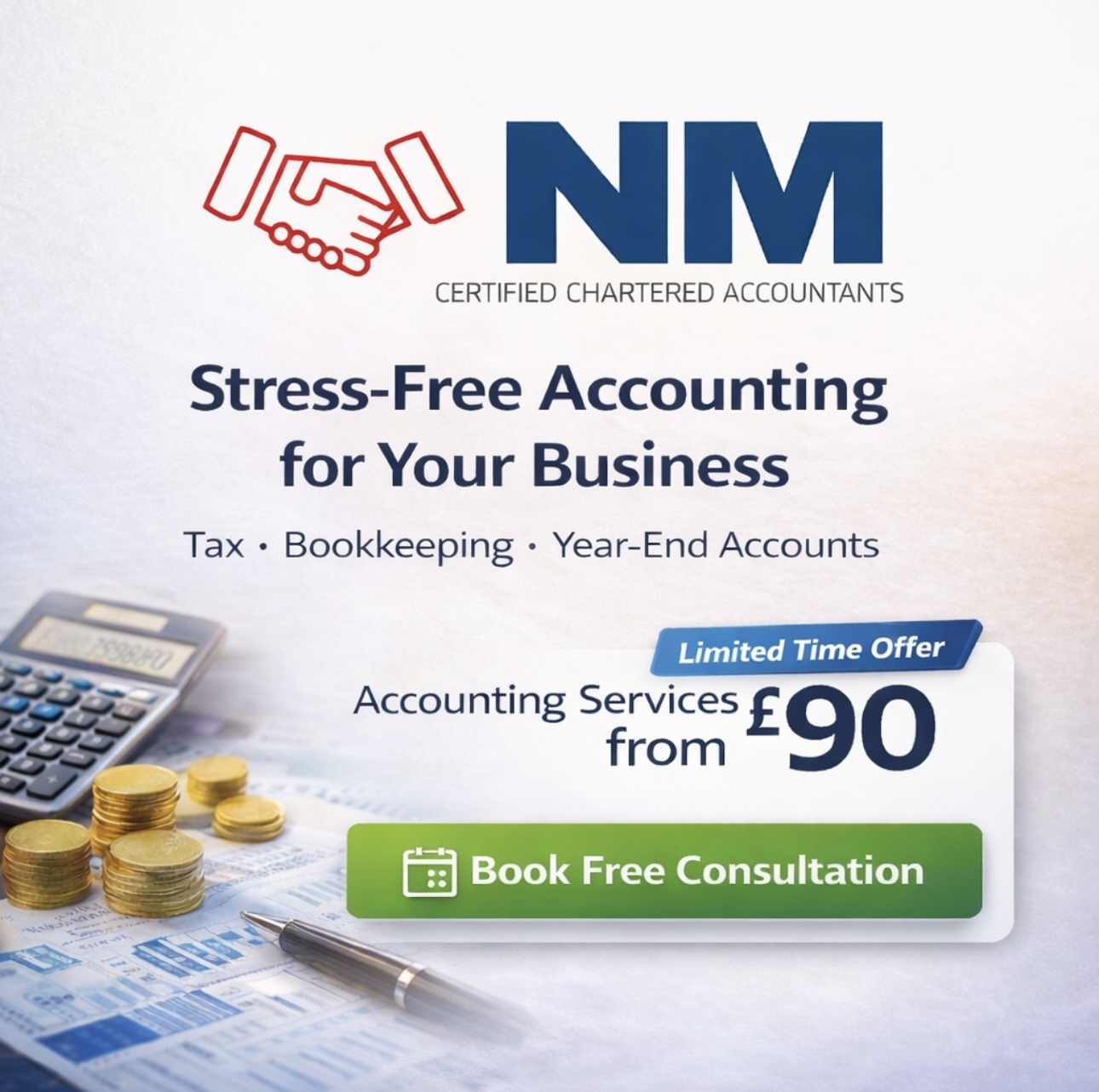 N&M Accountants Facebook ad from Apr 14, 2026