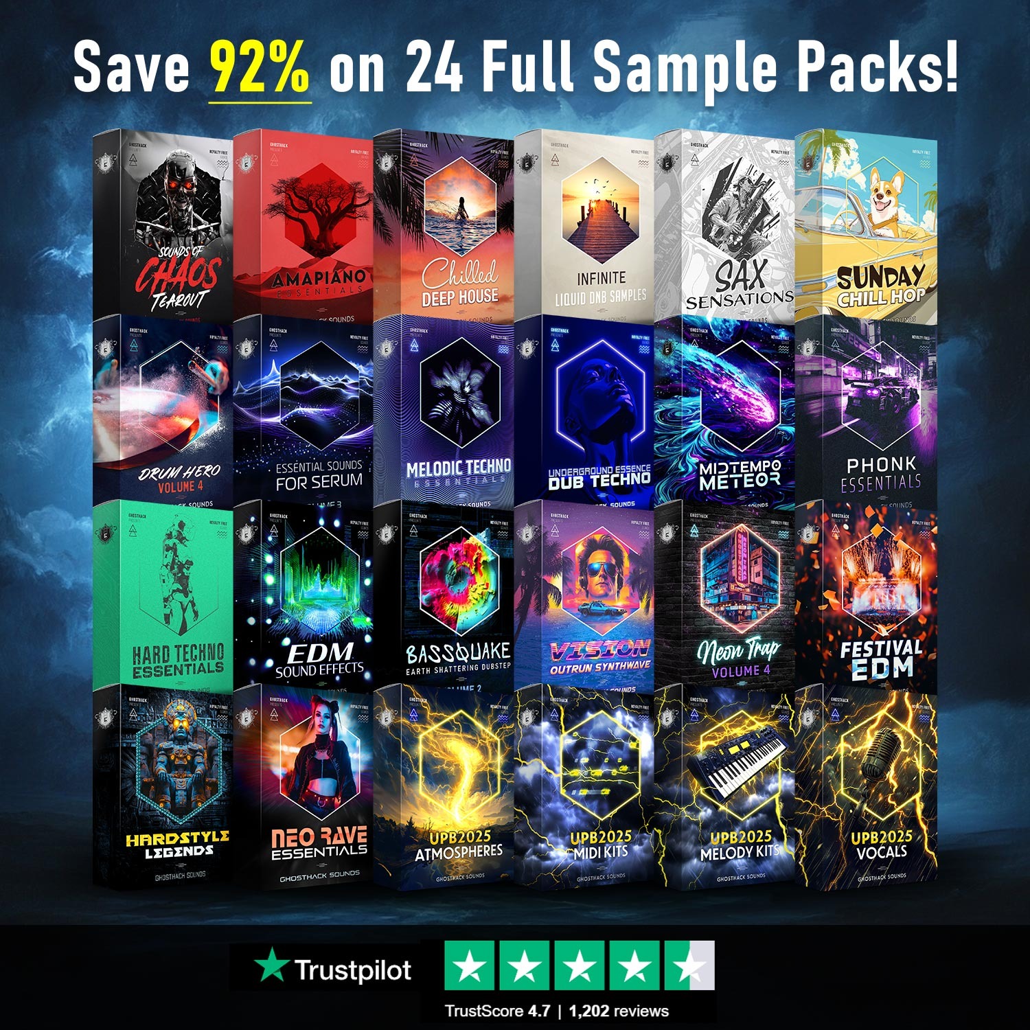 Ghosthack Audio Facebook ad: Ultimate Producer Bundle 2025