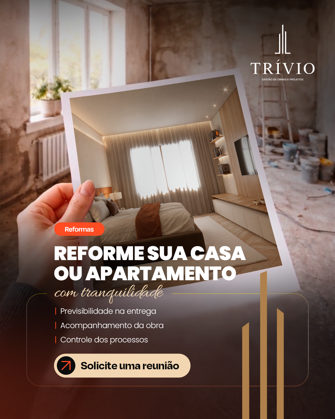 Trivio Gestão de Obras Facebook ad: Solicitar orçamento
