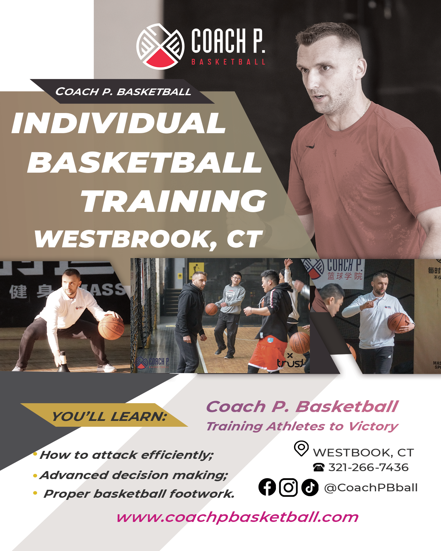 Coach P. Basketball - Basketball Training Facebook ad: Give it a shot today!