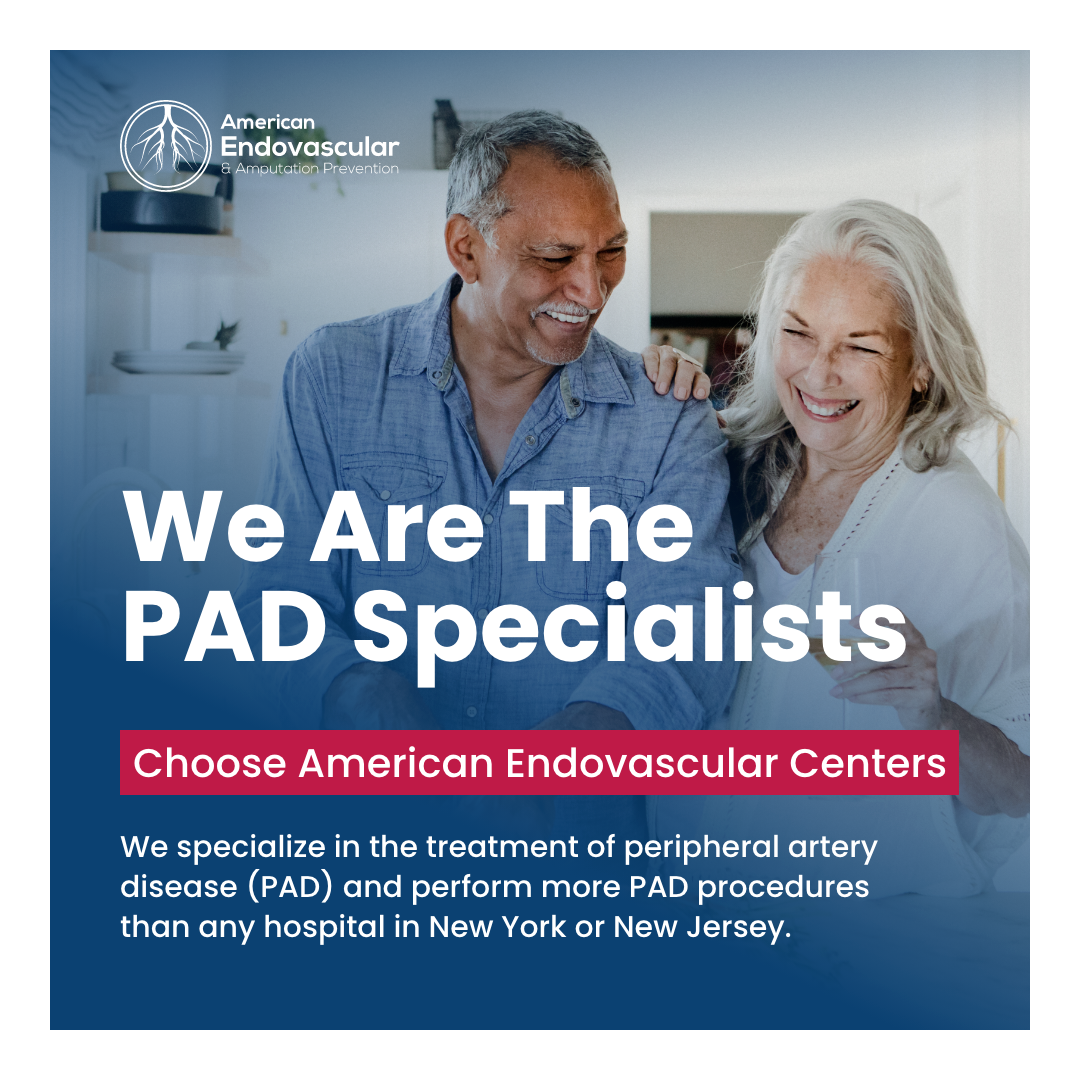 American Endovascular & Amputation Prevention Facebook ad: PAD Treatment Experts in NYC