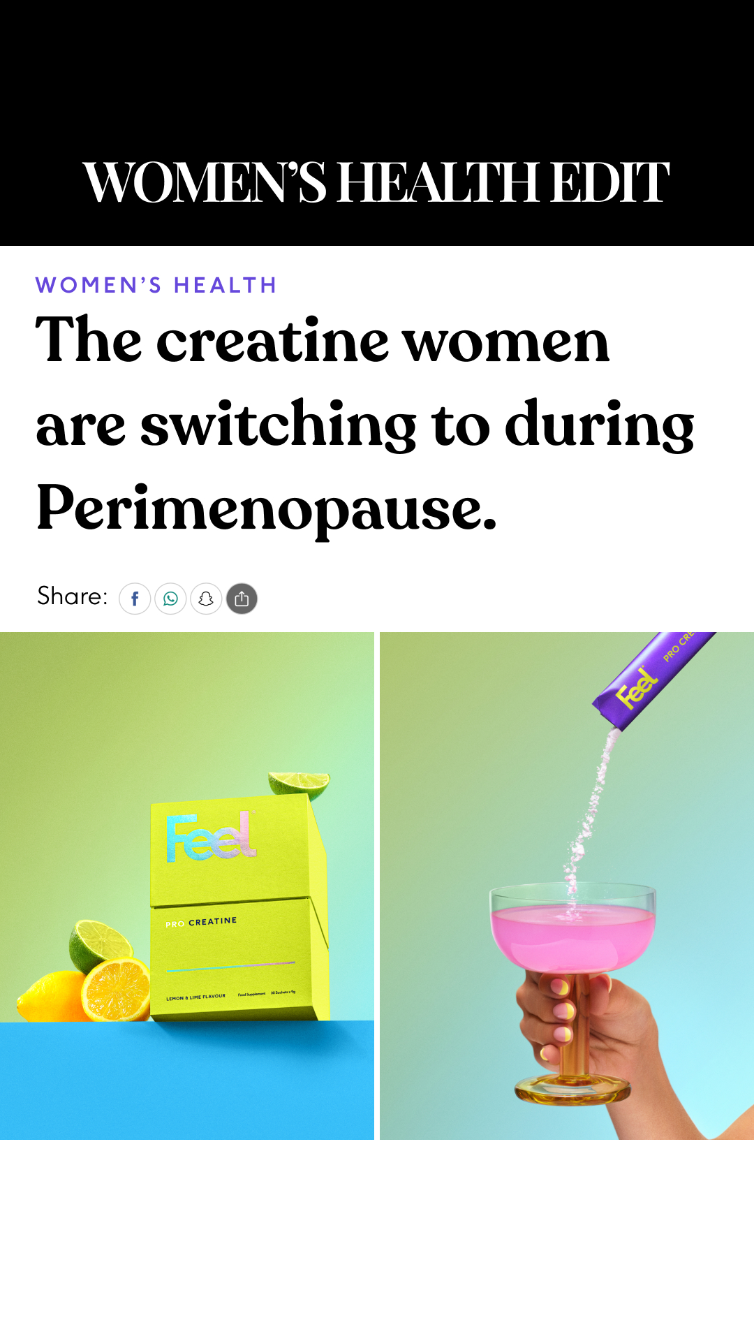 Feel Facebook ad