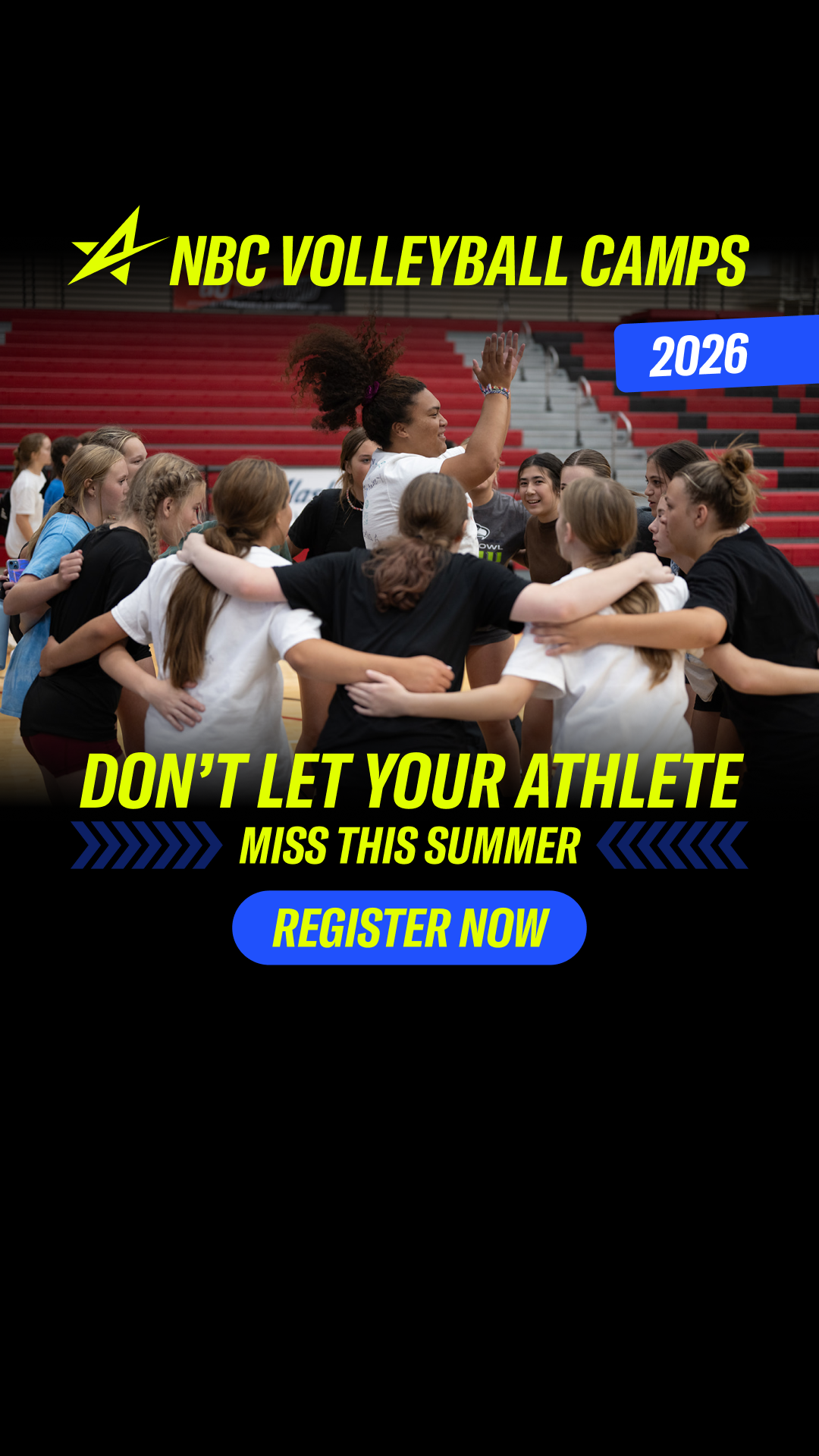 NBC Volleyball Camps! Facebook ad from Jun 19, 2026