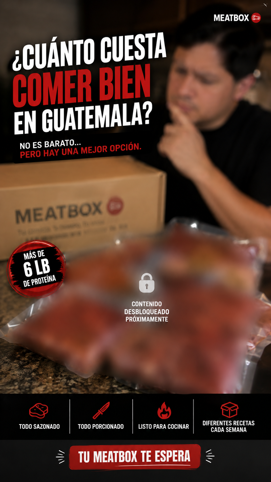 Meat Box Facebook ad: Quiero un cupo