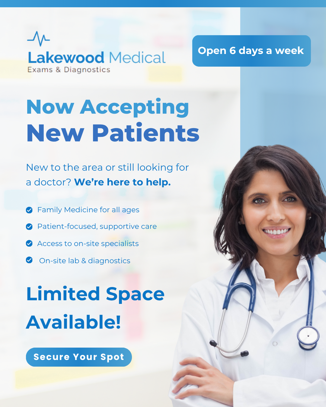 Lakewood Medical Clinic Facebook ad