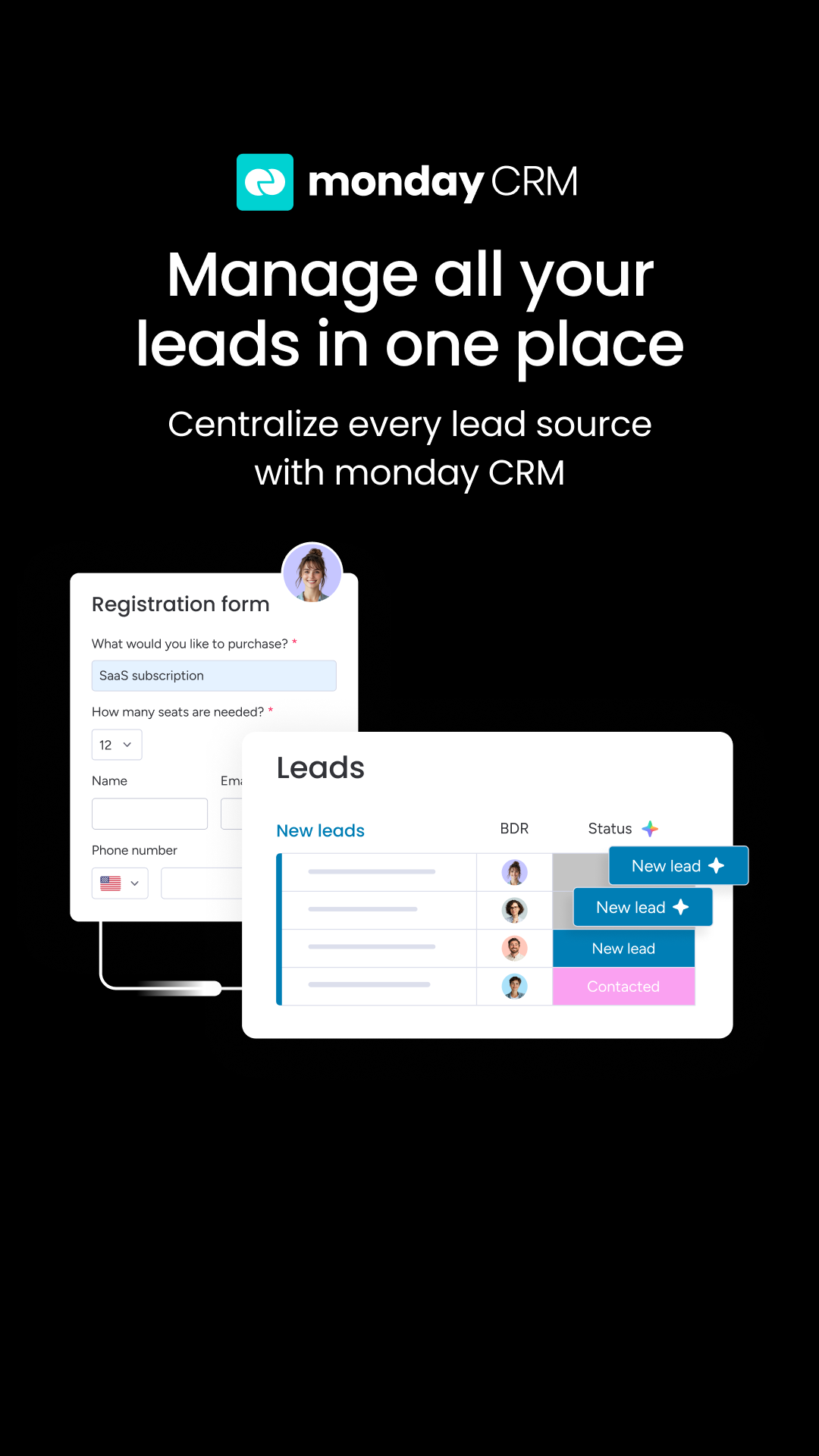 monday CRM Facebook ad