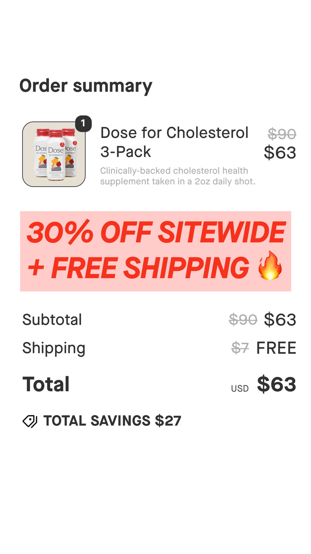 Dose for Cholesterol Facebook ad
